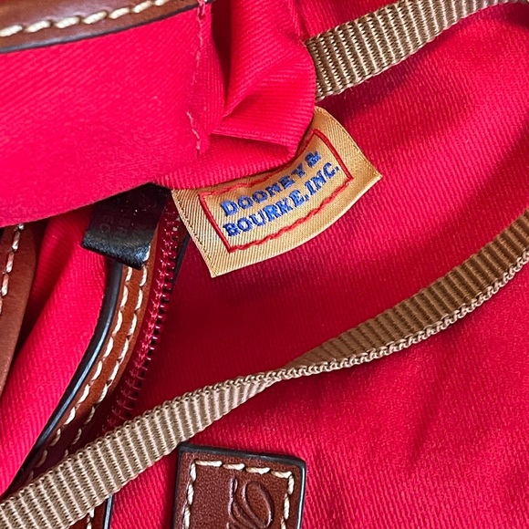 Dooney & Bourke Red Pebbled Leather Shoulder Bag - Picture 12 of 13